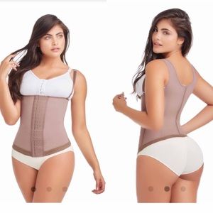 High compression waist vest with straps